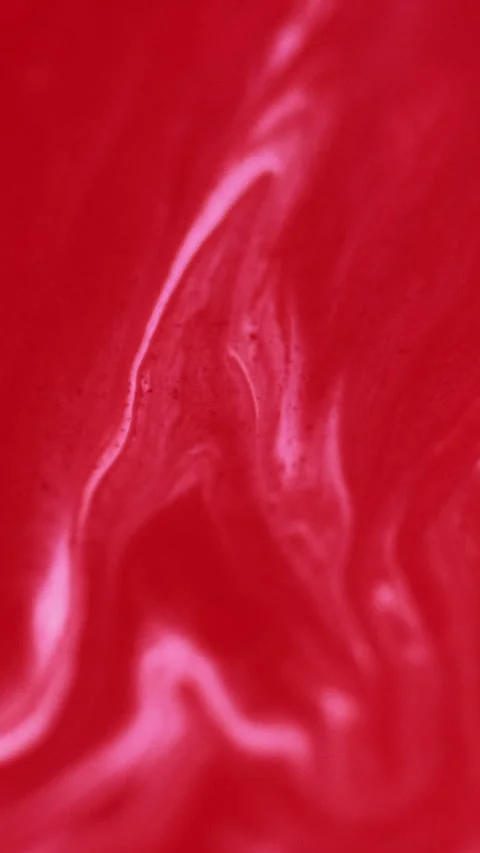 Vertical ink fluid wave marble paint red white mix Video stock 294091187