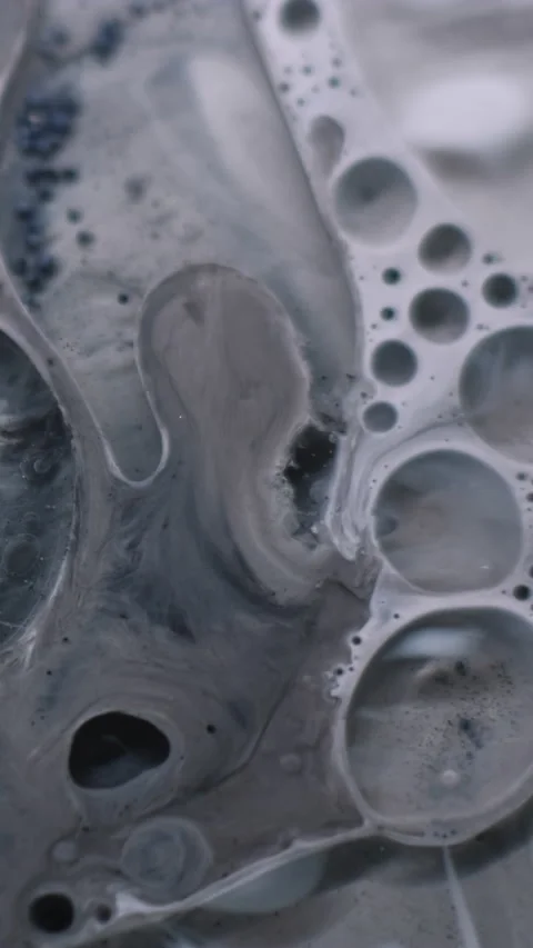 Vertical ink layers oil liquid floating dirty spot Stock-Footage 312799387