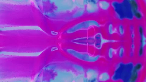 Vertical ink skull neon skeleton blue pink cyber Stock Footage 284295686