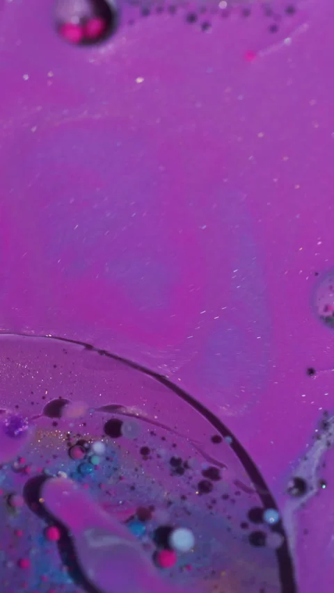 Vertical ink splash bubble background water oil Stock Footage 334011786