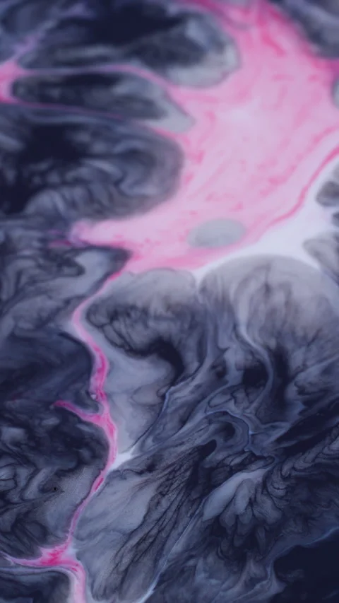 Vertical ink splatter blend color blotch acrylic Stock Footage 335185189