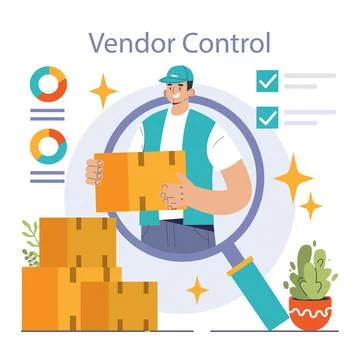Vertical integration. Company's supply chain optimization and control. Stock Illustration
