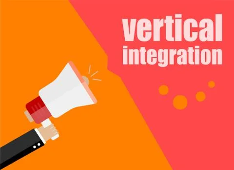 Vertical integration. Flat design business concept Digital marketing business Stock Illustration
