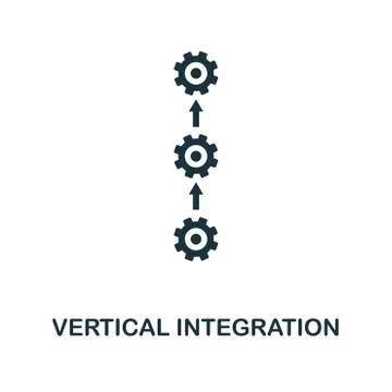 Vertical Integration icon. Monochrome style design from industry 4.0 icon Illustrazione stock