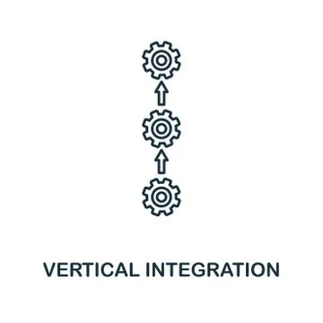 Vertical Integration icon. Thin line style industry 4.0 icons collection. UI and Illustrazione stock