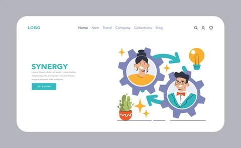 Vertical integration web or landing. Company's supply chain optimization Stock Illustration