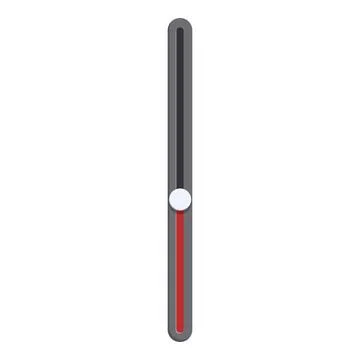 Vertical interface slider with red bar and round handle Illustration