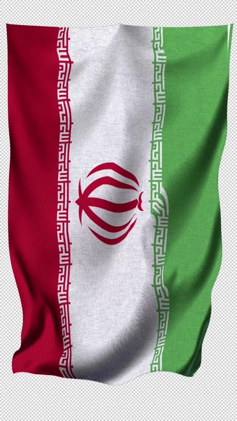 Vertical IRAN Flag Stock Footage 340144599