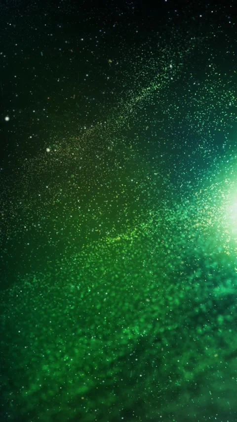 Vertical Irish Particles Floating Green Background 4K Loop Video stock 270443927