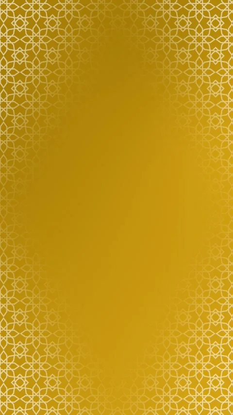 Vertical Islamic frame ornamental seamless pattern yellow gold gradient color Stock Footage 304988358