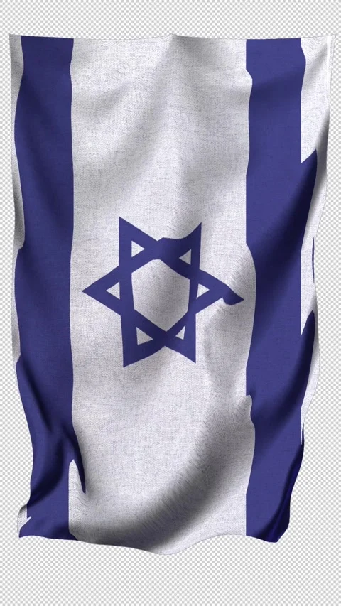 Vertical Israel Flag Stock Footage 340388229