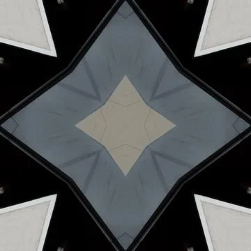 Vertical kaleidoscope pattern of tiles Stock Photos
