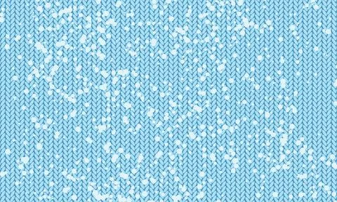 Vertical knitted background blue texture cozy snowy mood Stock Illustration