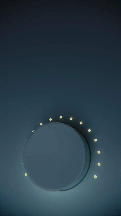 Vertical Knob Turning Loop with Indicator Lights Stock Footage 312266601