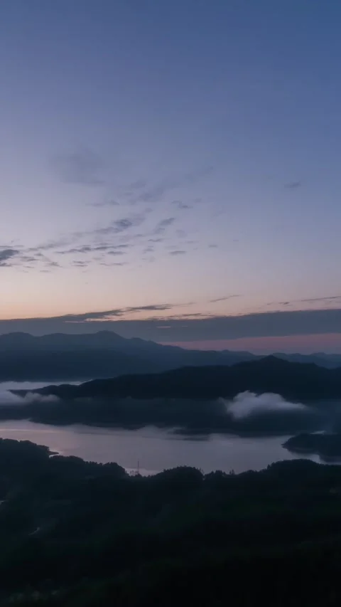 Vertical Lake Water Clouds Reflection Nature Motion Timelapse Stock Footage 327672799