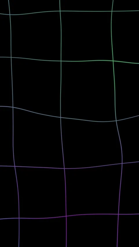 Vertical Large Iridescent Wavy Grid on Black Seamless Loop 스톡 동영상 331416671