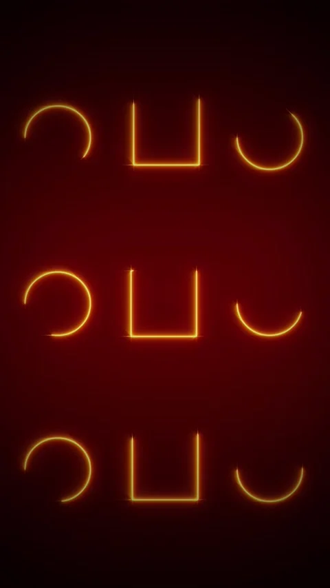 Vertical Laser Circles on Red Abstract 4K Loop Stock Footage 300055063