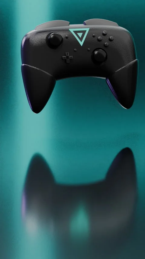 Vertical lateral glide across gamepad matte chassis, Vertical 9:16 4K 库存影片 344620357