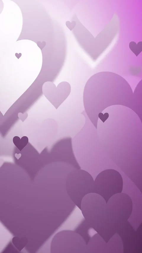 Vertical Lavender Hearts Transition with Alpha Channel for Social Media Video Stock Footage 328443597