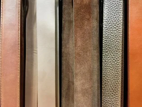 Vertical Leather Belts Texture Foto stock