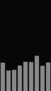 Vertical LED Dot White Equalizer Music Background 스톡 일러스트