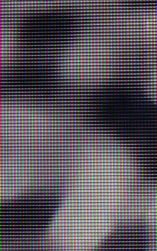 Vertical led screen background displays an active stain spot glitch layout .. Ilustração Stock