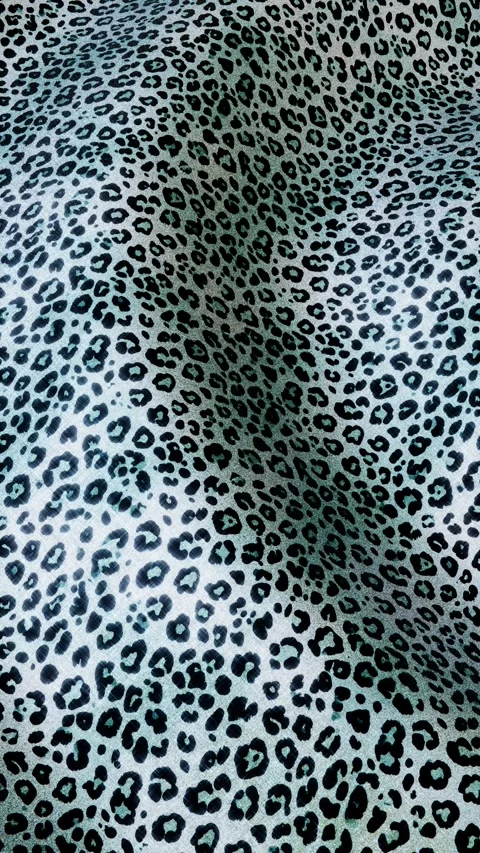 Vertical leopard cheetah icy blue chic glamour glitter animal print pattern Stock Footage 332505795