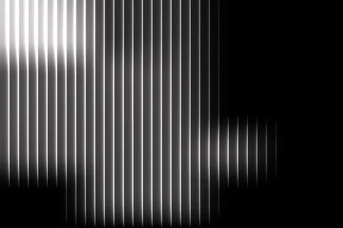 Vertical light streaks and shadows on black background abstract pattern white Stock Illustration