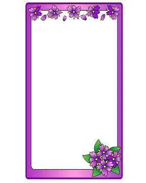 Vertical lilac vector frame with lilac flowers and copy space. Stock-Illustration