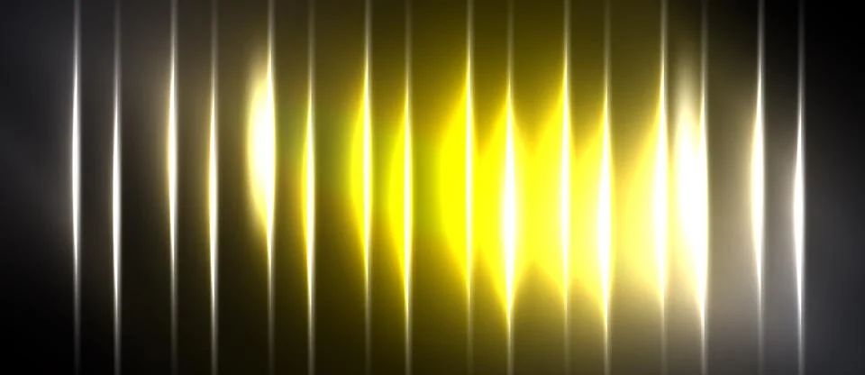 Vertical lines create glowing effect. Bright yellow center fades into dark .. Stock Illustration