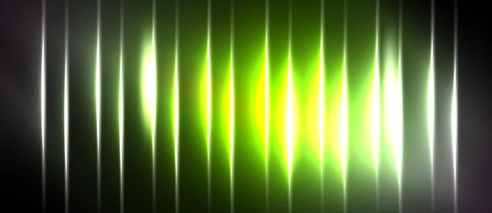 Vertical lines create glowing effect. Bright center fades toward dark edges. Stock Illustration