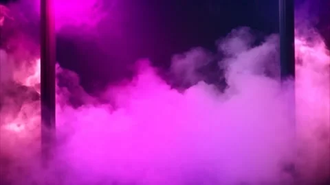 Vertical lines of the frame, gate and ubiquitous smoke - dark background. Vídeos de archivo 273954248