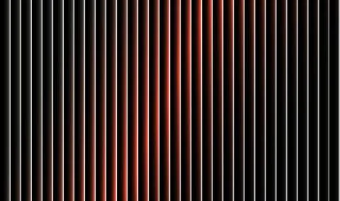 Vertical lines glow with warm red hues against deep black Stock Illustration