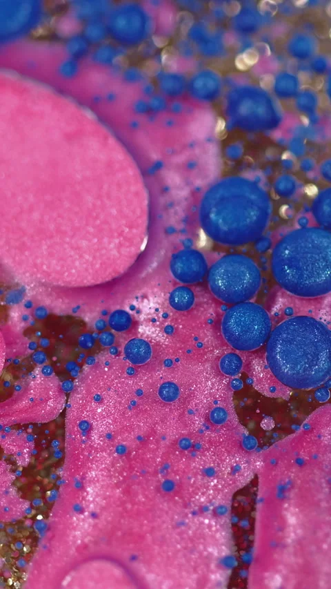 Vertical liquid glitter background colorful bubbles water Video stock 263889667