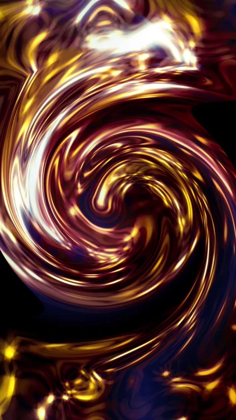 Vertical Liquid Gold Swirl Background 4K Loop Stock Footage 278910641