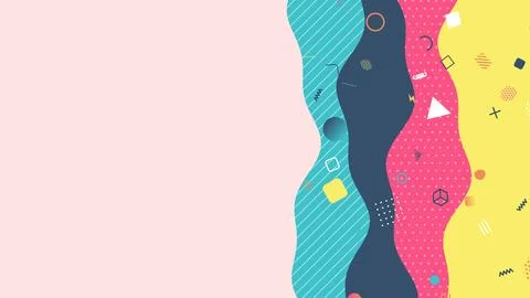 Vertical liquid wave layers flowing on the right edge with empty left copy .. Stock Illustration