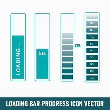 Vertical Loading Bar progress icon Illustrazione stock