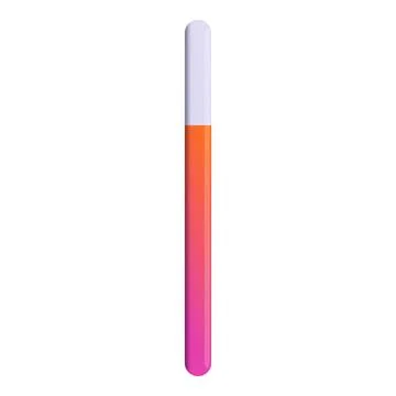 Vertical loading bar showing progress on white background Illustrazione stock