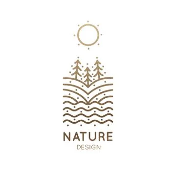 Vertical logo nature Illustrazione stock