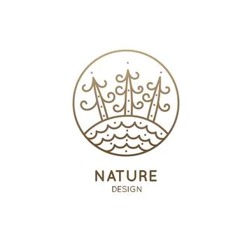 Vertical logo nature Stock Illustration