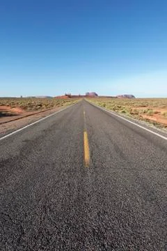 Vertical long road Stock Photos