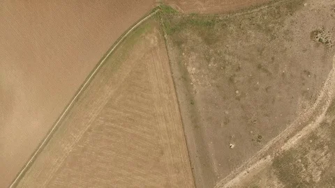 Vertical Look down at Dirt Road Stock Footage 98961149