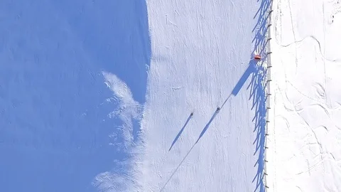 Vertical look down on the ridge post process Stock Footage 128939198