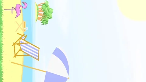 Vertical loop animation of a beach on a tropical island with an empty place for Stock-Footage 140268717