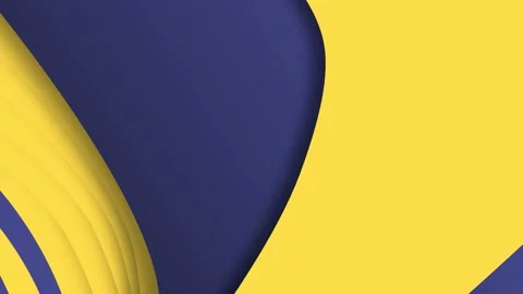 Vertical loop animation of blue and yellow 3d circles on blue background Stock Footage 138067747