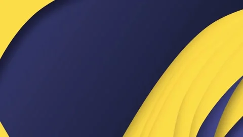Vertical loop animation of blue and yellow 3d paper lines on blue background Stock-Footage 140035158