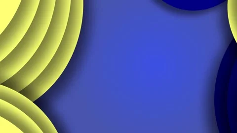 Vertical loop animation of blue and yellow 3d circles on blue background Stock Footage 140268286