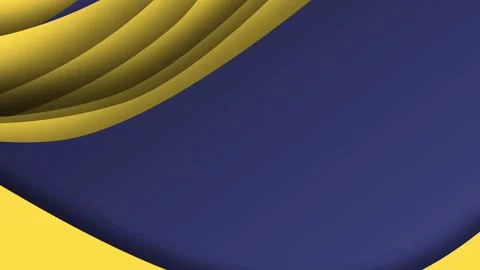 Vertical loop animation of blue and yellow 3d paper lines on blue background Stock-Footage 140268524
