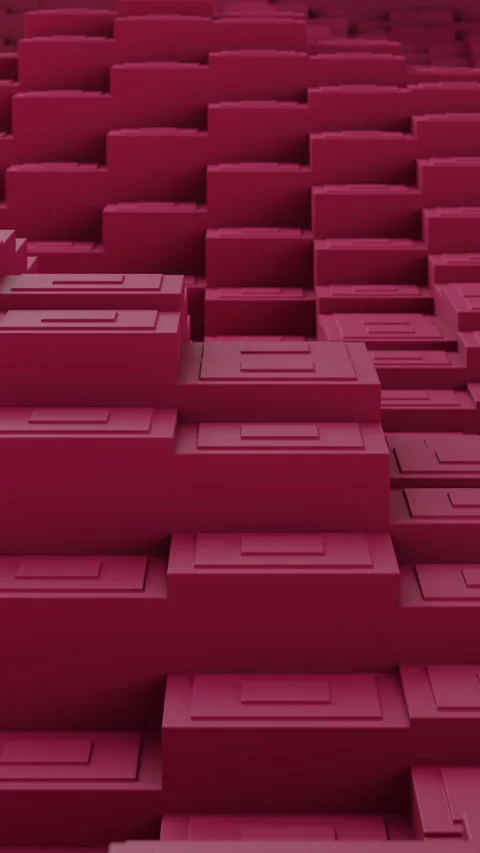 Vertical Loop, Boxes 3D Background, pantone 2023 Stock Footage 225860113