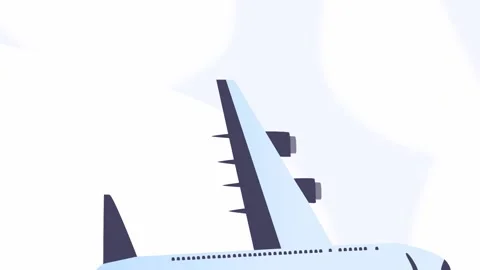 Vertical loop graphic animation of an airplane fly over an abstract blue Stock Footage 137130548